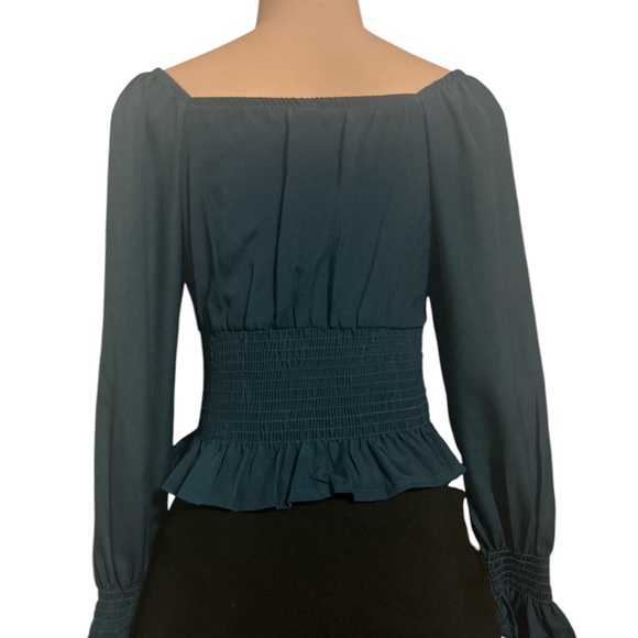 Richi blouse color green long sleeve size unitalla - Picture 3 of 12